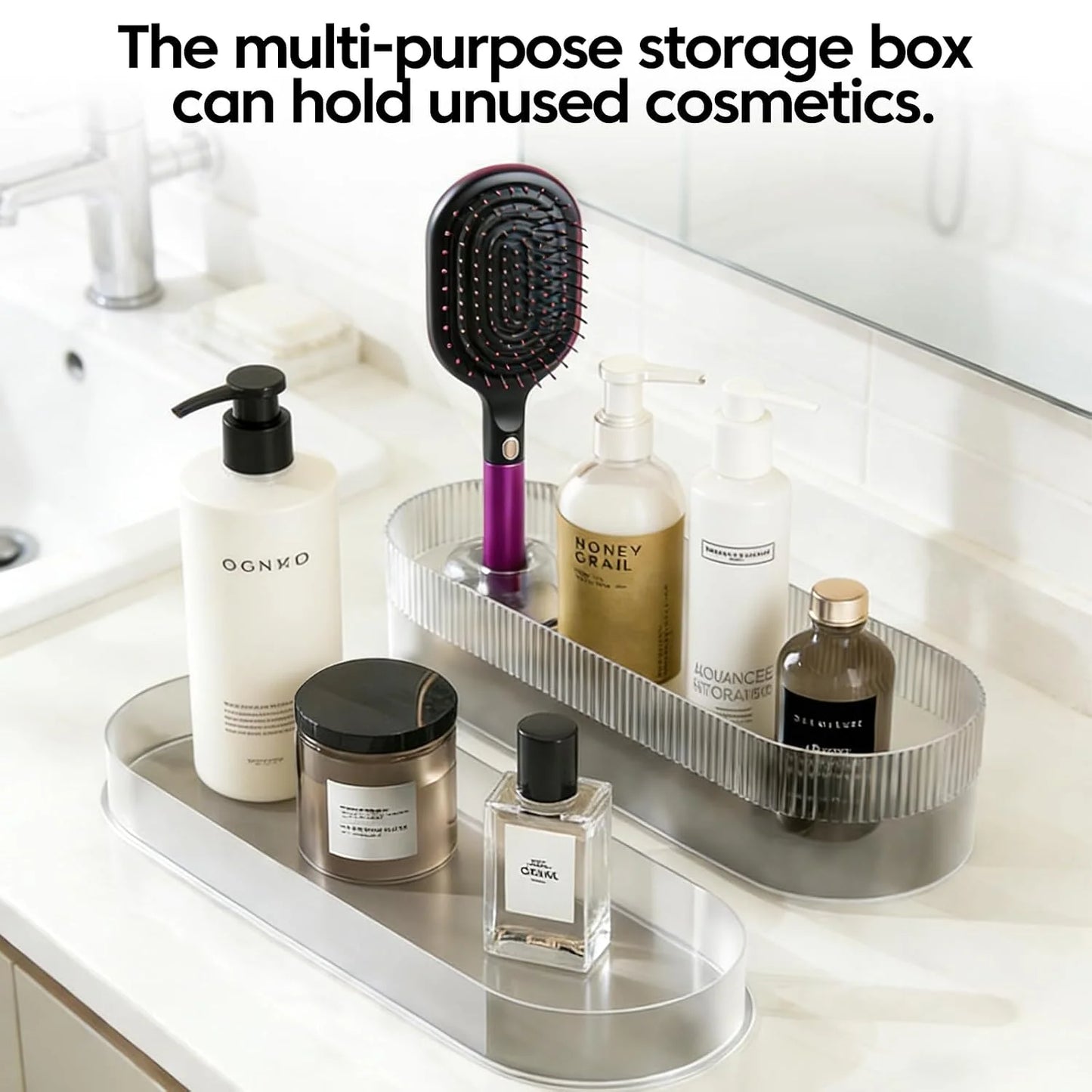 Anti-Static Detangling Hair Brush with Storage Box & Base, Rose Red
