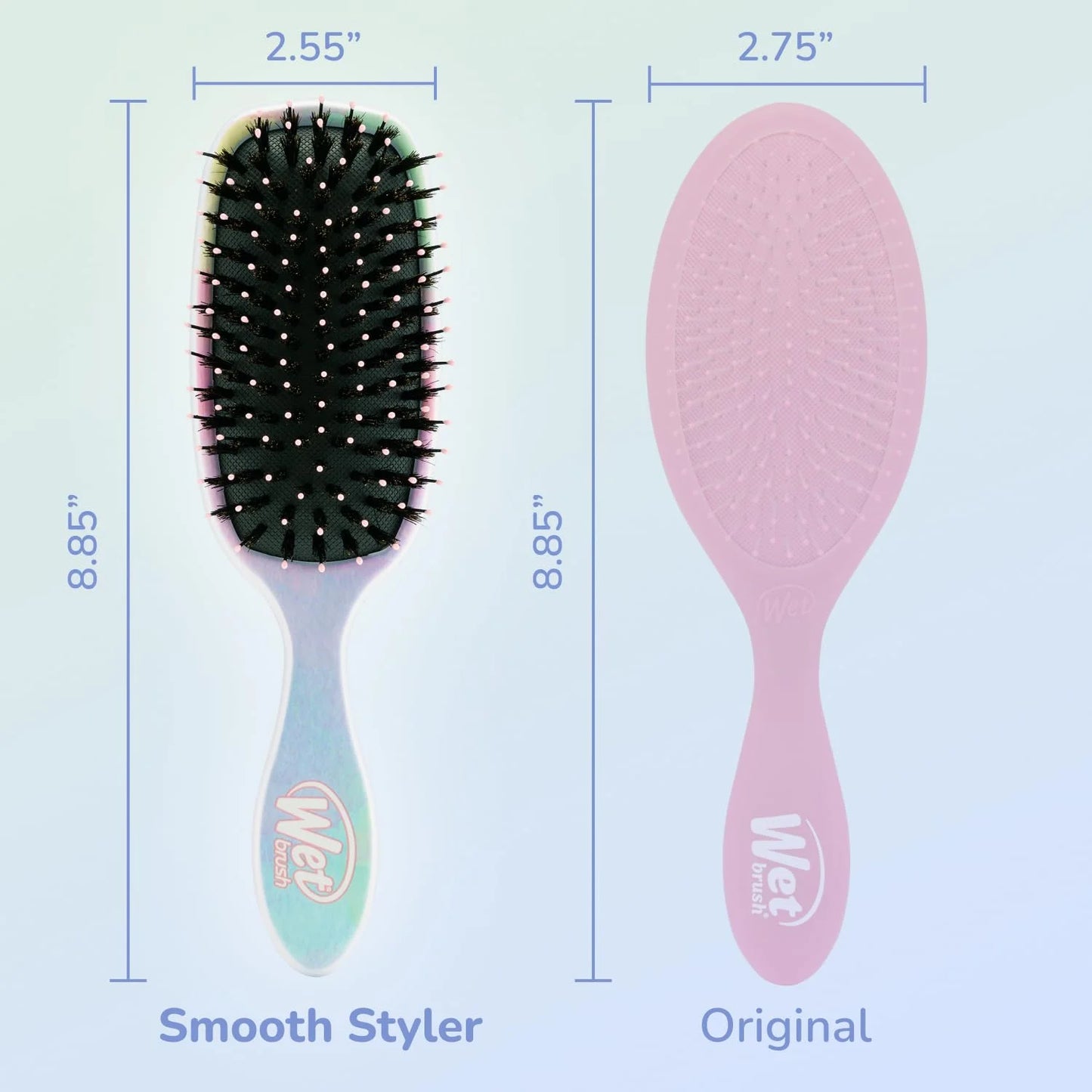 Wet Brush Shine Enhancer Hair Brush, Pink - Exclusive Ultra-soft IntelliFlex Bristles - Natural Boar Bristles Leave Hair Shiny And Smooth For All - For Women, Men, Wet And Dry Hair