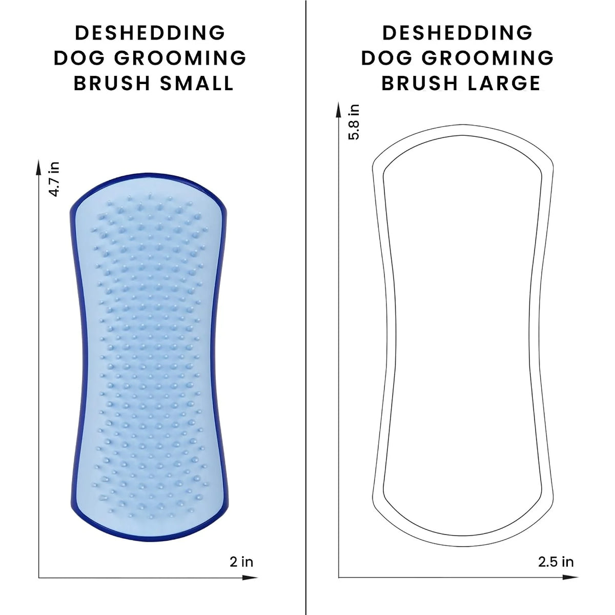 Pet Teezer De-Shedding Dog Brush for Long Hair Breeds, Large, Blue & Pink