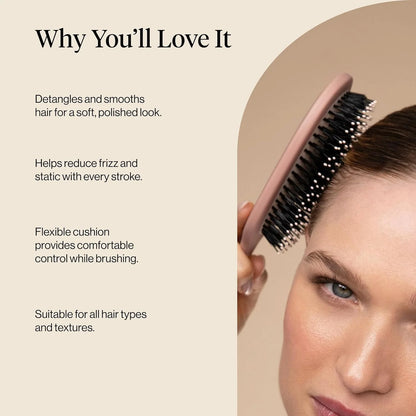 Kitsch Smooth & Polish Hair Brushes For Women and Men - Black