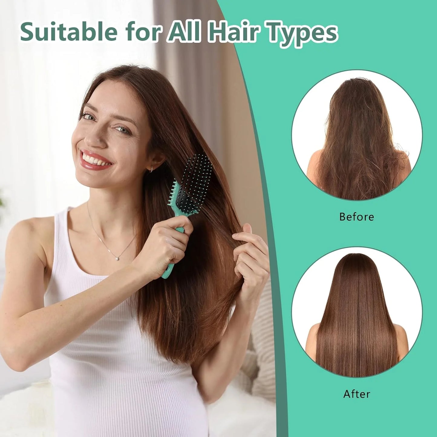 Curl Defining Brush, Curly Hair Brush, Slick Back Hair Brush, For Combing and Shaping Curls in All Hairstyles to Reduce Pulling (Pink)