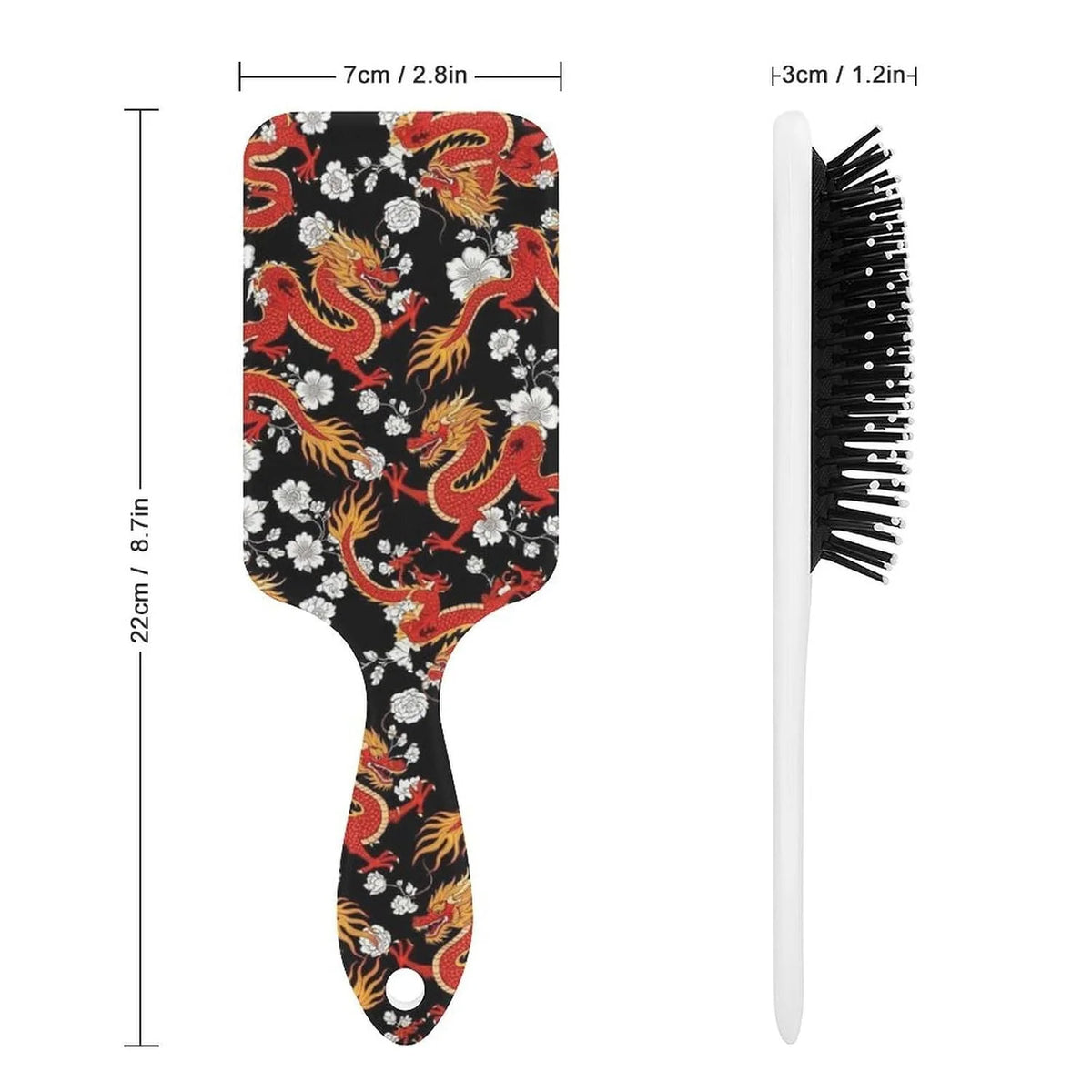 Air Cushion Comb for Massage Japanese Ocean Wave Fish Koifish Art, For Curly Long Thick Straight Hair, Women Girls Ladies