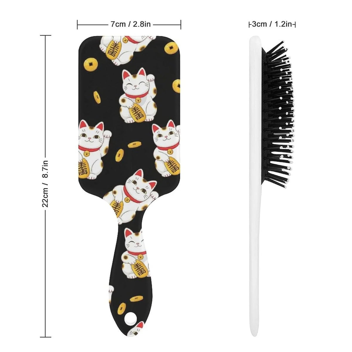 Air Cushion Comb for Massage Japanese Ocean Wave Fish Koifish Art, For Curly Long Thick Straight Hair, Women Girls Ladies