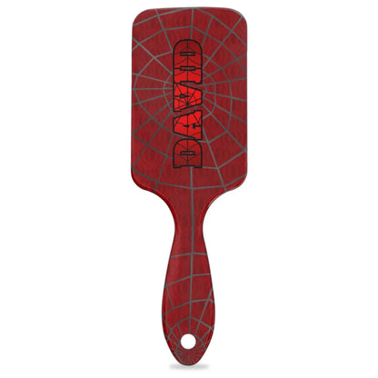 Personalized-Kids-Hair-Brush for Boy Girls Custom Gift Detangler Brush Soft Bristle Hair Brushes Travel Hair Brush for All Hair Types Christmas Hallowmas Spider Web Sliver Dot