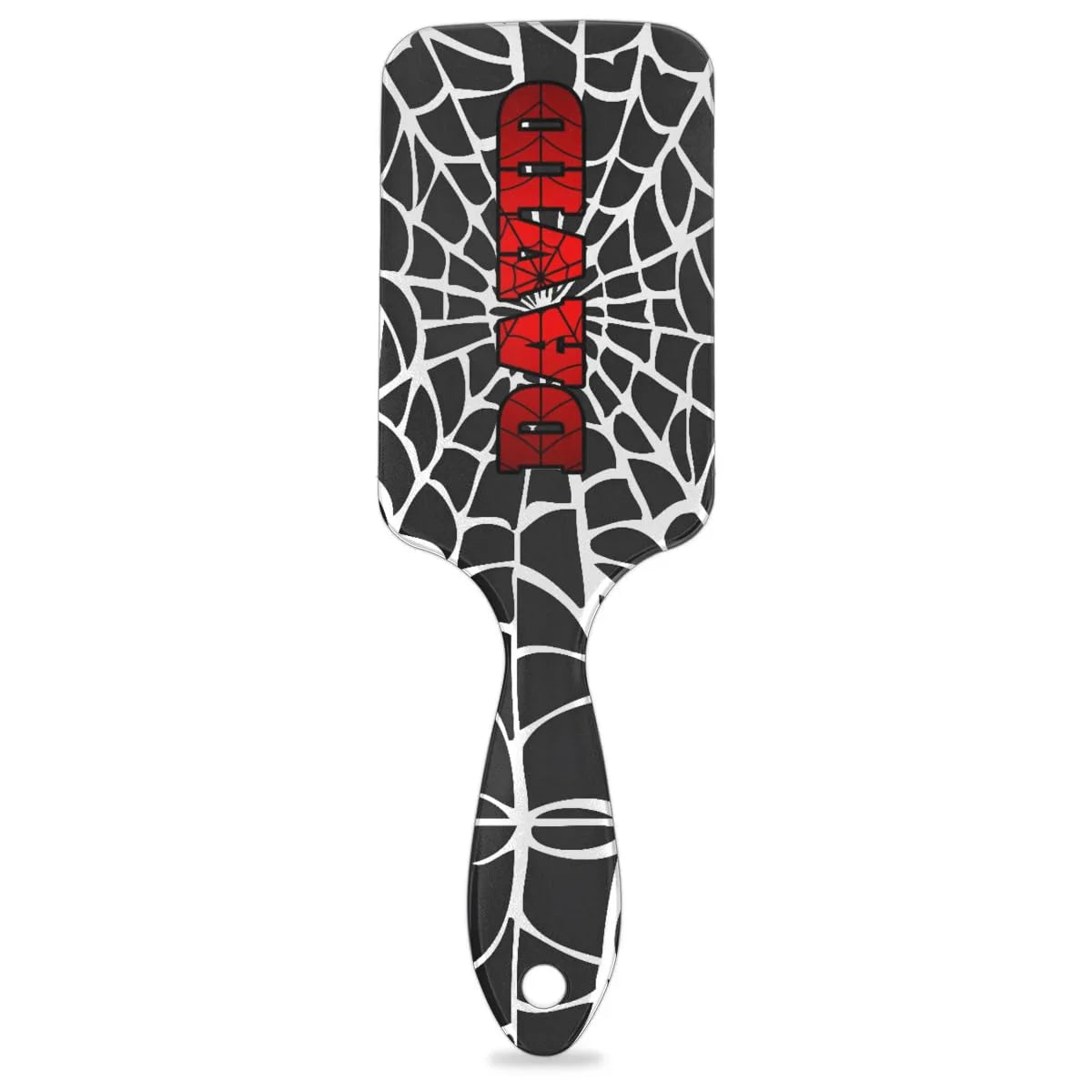 Personalized-Kids-Hair-Brush for Boy Girls Custom Gift Detangler Brush Soft Bristle Hair Brushes Travel Hair Brush for All Hair Types Christmas Hallowmas Spider Web Sliver Dot