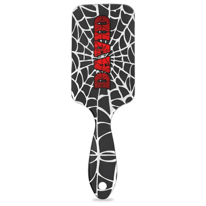 Personalized-Kids-Hair-Brush for Boy Girls Custom Gift Detangler Brush Soft Bristle Hair Brushes Travel Hair Brush for All Hair Types Christmas Hallowmas Spider Web Sliver Dot