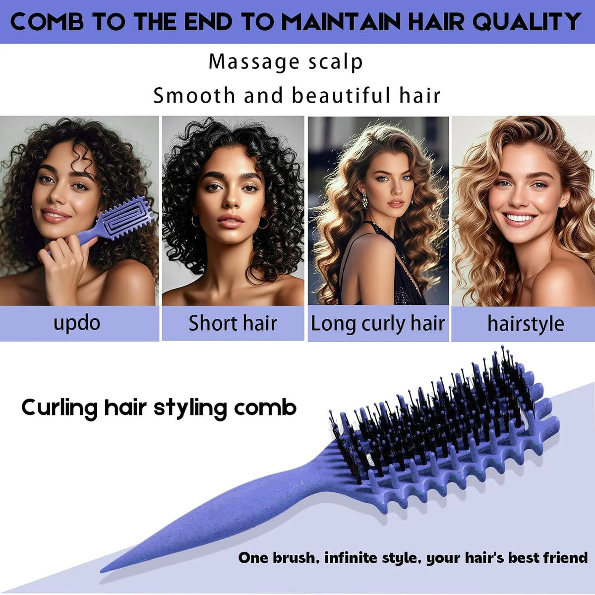 Curly Hair Brush Candybrush Curl Defining Brush for Detangling Shaping and Defining Curls for Women, Men, Wet & Dry Hair (Green Pink)