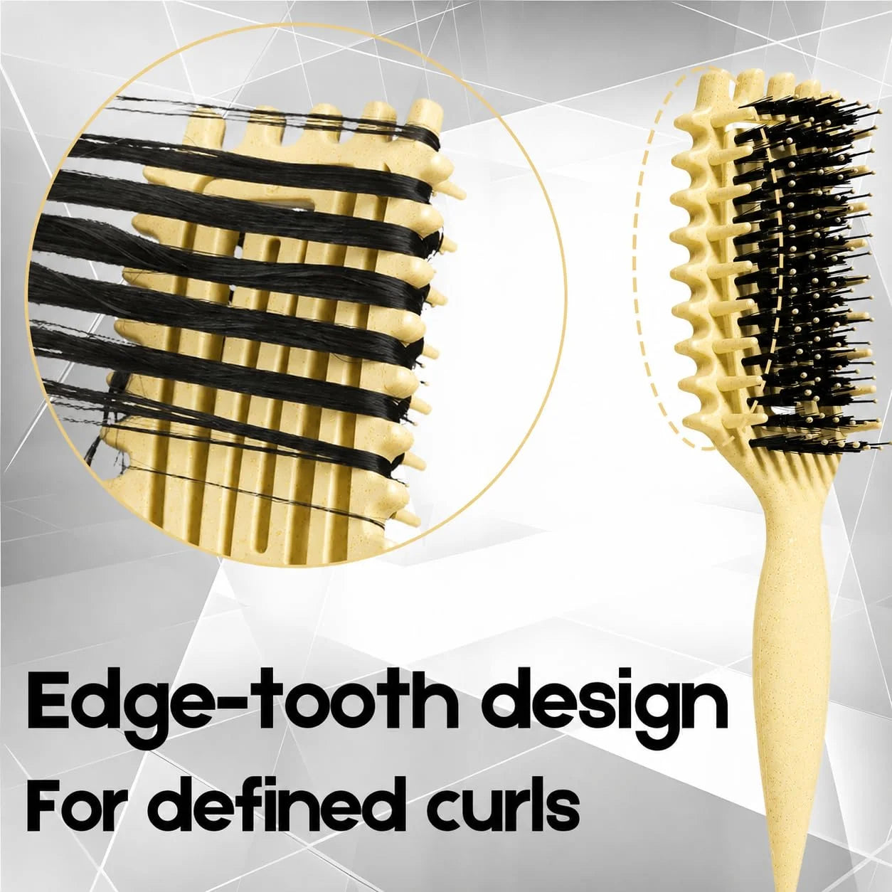 Curly Hair Brush Candybrush Curl Defining Brush for Detangling Shaping and Defining Curls for Women, Men, Wet & Dry Hair (Green Pink)