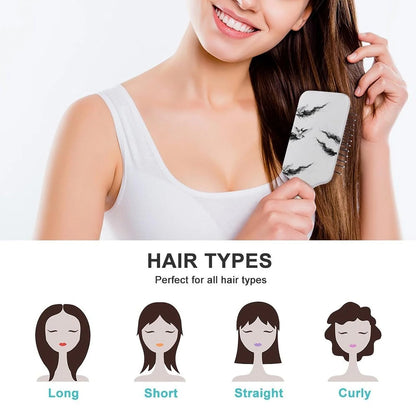 Air-Cushion Comb Black Gold Glitter Cheetah Leopard Print, Smooth Hair Salon Anti-Knotting Fluffy, For Long Thick Curly Hair, 1 Pack