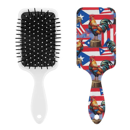 Women Girls Ladies Hair Brush Purple Black Buffalo Check Plaid Pattern, Paddle Brush for Detangling Scalp Massage, Cushion Hairbrush for Long Thick Curly Hair