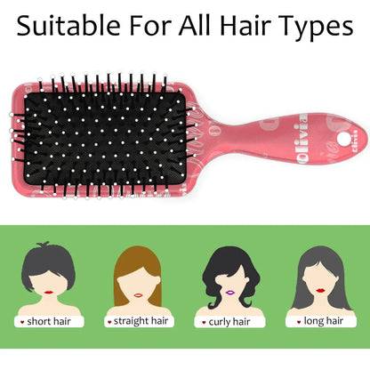 Personalized Name Hair Brush Detangler Brush Gifts for Women Man Custom Detangler-Hair-Brush Kids-Toddler-Girls for Travel All Hair Types