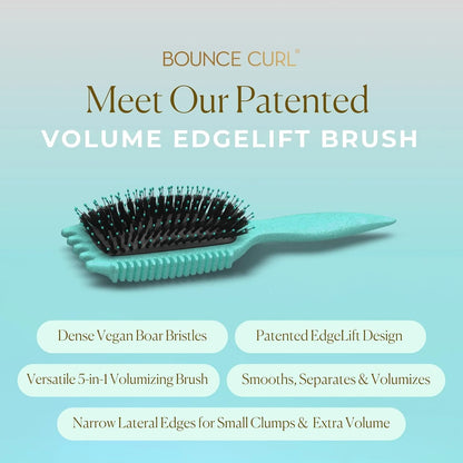 Bounce Curl Volume EdgeLift Brush, 5-In-1 Styling Tool Defined Curls Purple