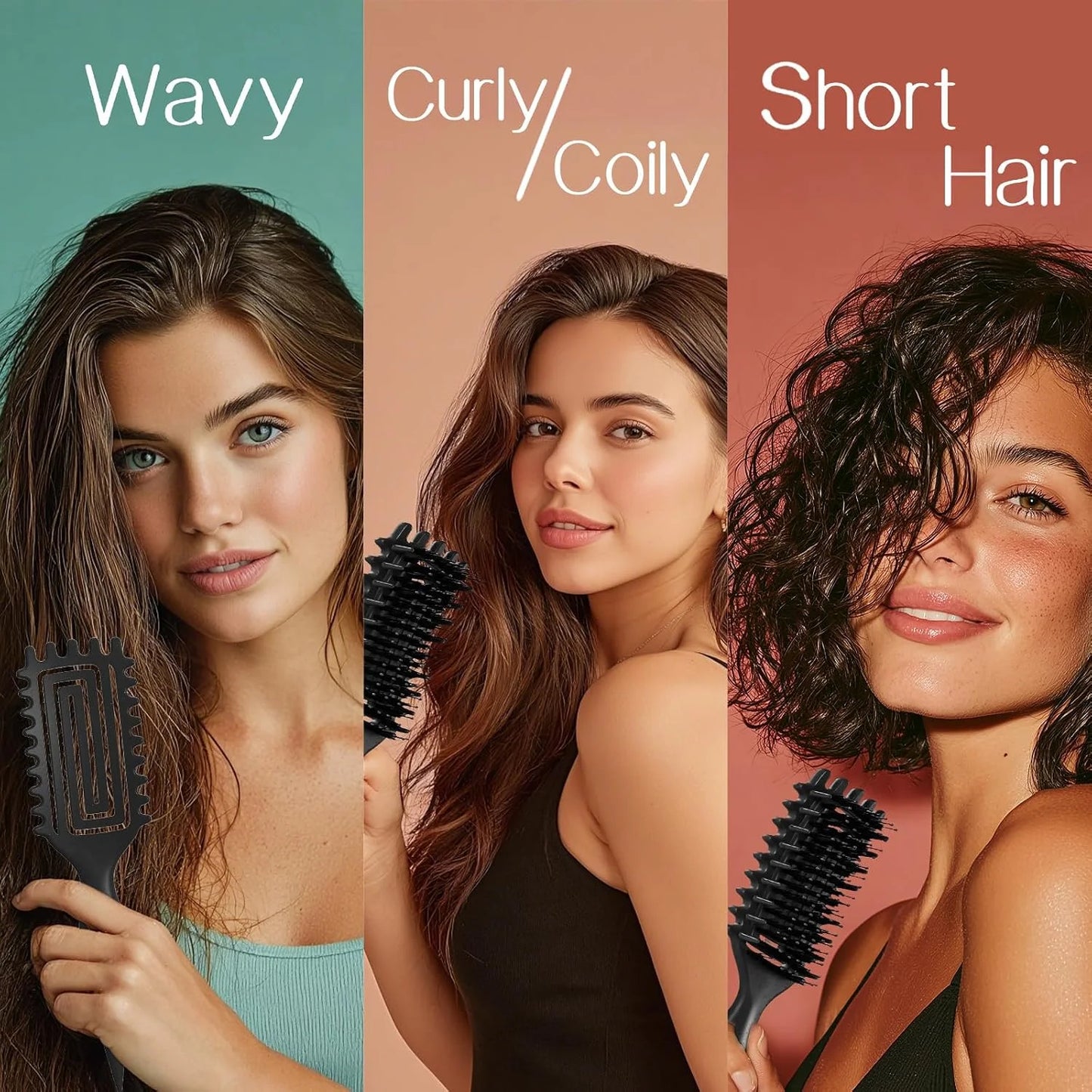 Curly Hair Brush, Cat Ear Curl Brush for Men & Women