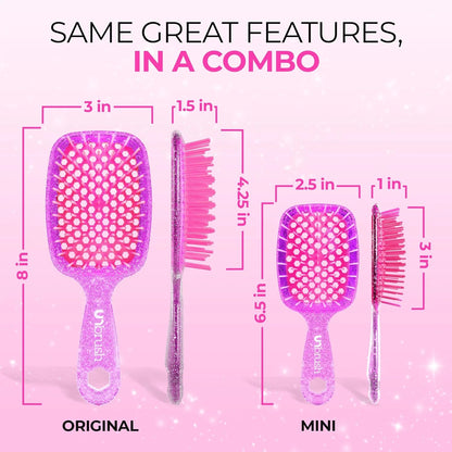 FHI Heat UNbrush Detangling Brush Combo Pack - Original + Mini