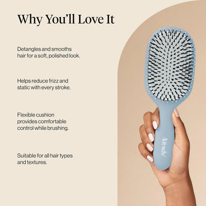 Kitsch Smooth & Polish Hair Brushes For Women and Men - Black