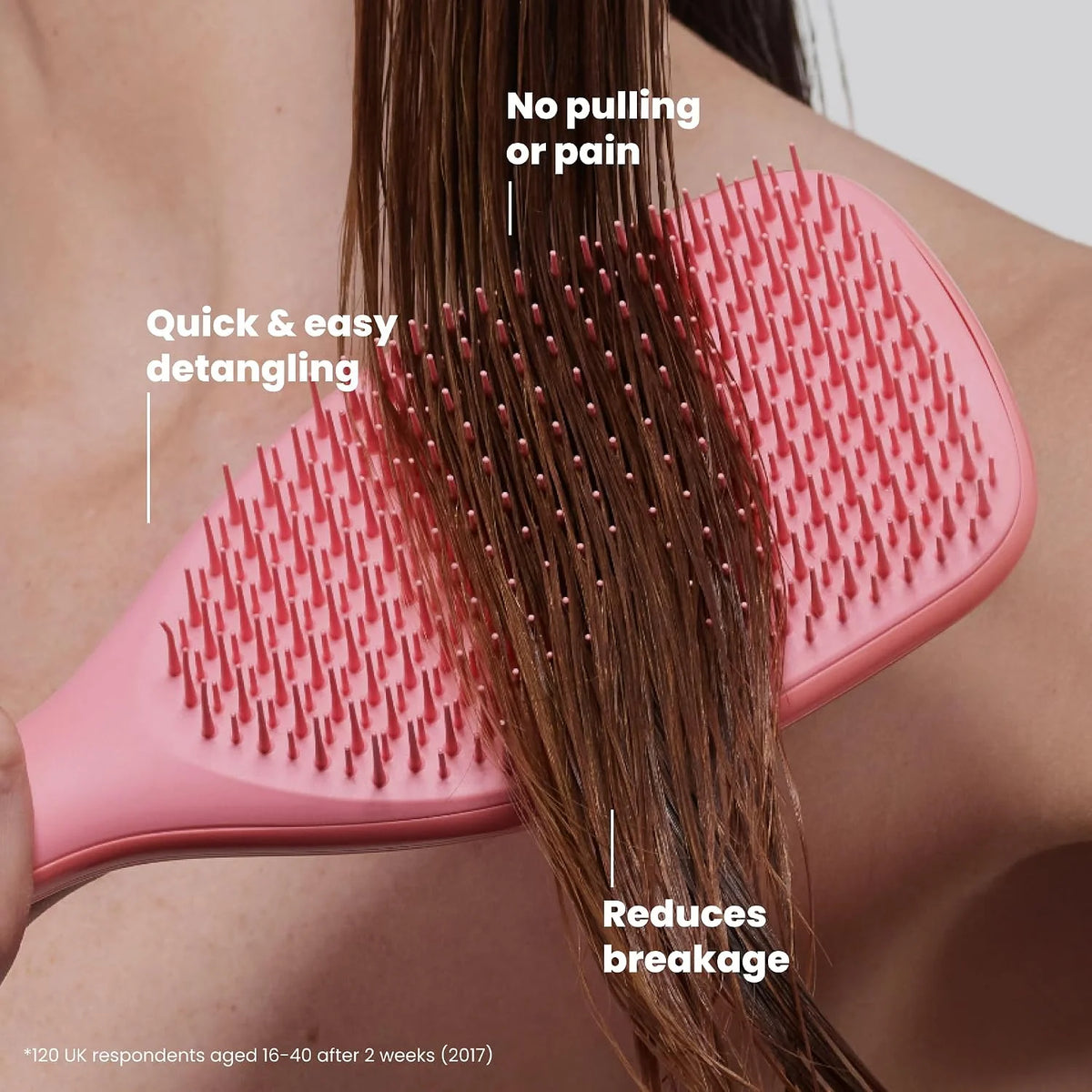 Tangle Teezer Large Ultimate Detangler Brush, Straight to Wavy, Pink/Purple