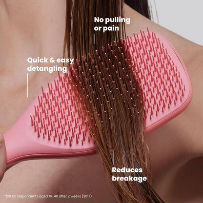 Tangle Teezer Large Ultimate Detangler Brush, Straight to Wavy, Pink/Purple