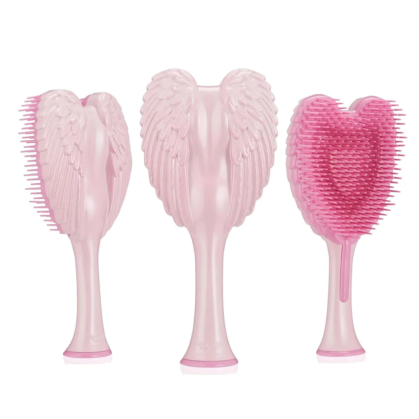 Detangling Hair Brush - Anti Static Angel Wing Hair Brush with Soft & Flexible Bristle for Straight & Wavy Hair - Tangle Angel Hair Detangler Brushes for Blow Drying & Shower - Two Tone Lilac Ivory