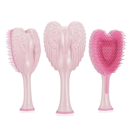 Detangling Hair Brush - Anti Static Angel Wing Hair Brush with Soft & Flexible Bristle for Straight & Wavy Hair - Tangle Angel Hair Detangler Brushes for Blow Drying & Shower - Two Tone Lilac Ivory