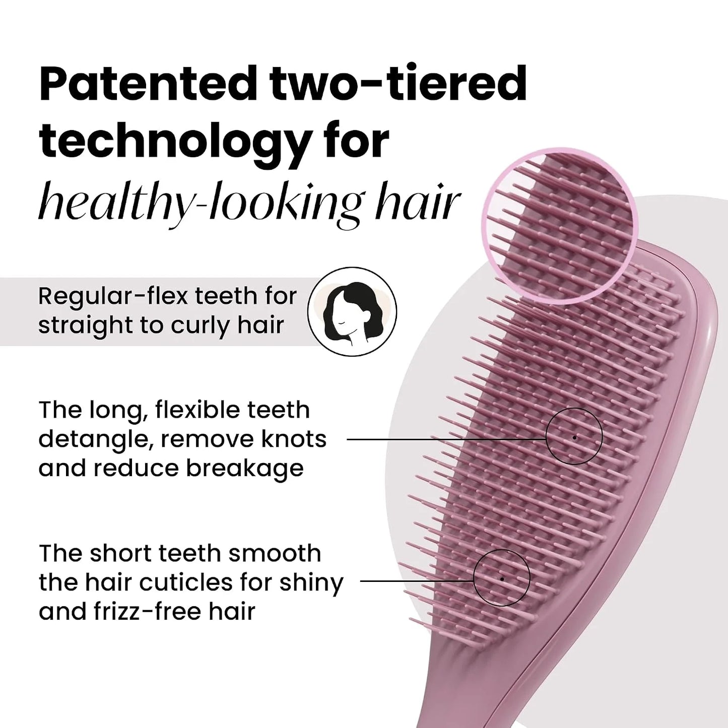 Tangle Teezer Plant-Based Ultimate Detangler Curly Hair Brush, Yellow