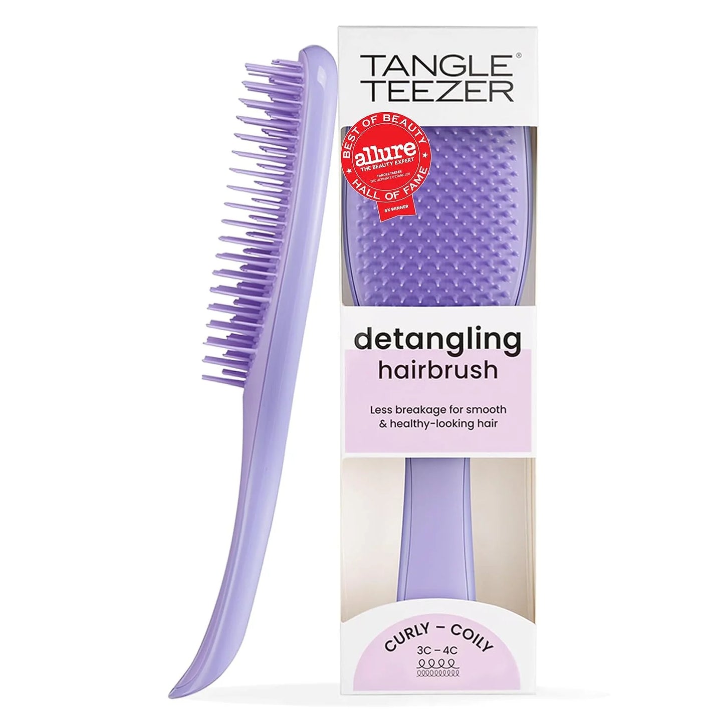 Tangle Teezer Ultimate Detangler Curly Hair Brush, 3C to 4C, Aqua Green