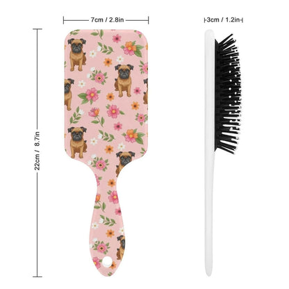 Women Girls Ladies Hair Brush Purple Black Buffalo Check Plaid Pattern, Paddle Brush for Detangling Scalp Massage, Cushion Hairbrush for Long Thick Curly Hair