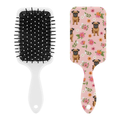 Women Girls Ladies Hair Brush Purple Black Buffalo Check Plaid Pattern, Paddle Brush for Detangling Scalp Massage, Cushion Hairbrush for Long Thick Curly Hair