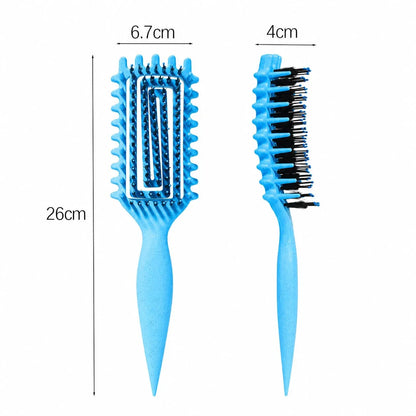 Curly Hair Brush Candybrush Curl Defining Brush for Detangling Shaping and Defining Curls for Women, Men, Wet & Dry Hair (Green Pink)