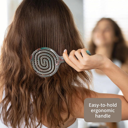 Detangling Wet Hair Brush for Thin or Straight Hair, Vented Detangler Hairbrush with Double-Layered Ultra and Soft-Nylon Bristles for Wet or Dry Hair, Gifts for Women Girls Kids