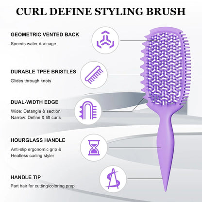 Curly Hair Brush, Curl Brush For Wet & Dry Hair,Curl Defining For Women&Men