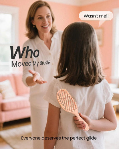 AIMIKE Paddle Hairbrush for Women & Kids Fine Hair, Wet & Dry