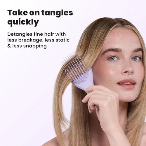 Tangle Teezer Fine Ultimate Detangler Brush for Fine Hair, Runway Pink
