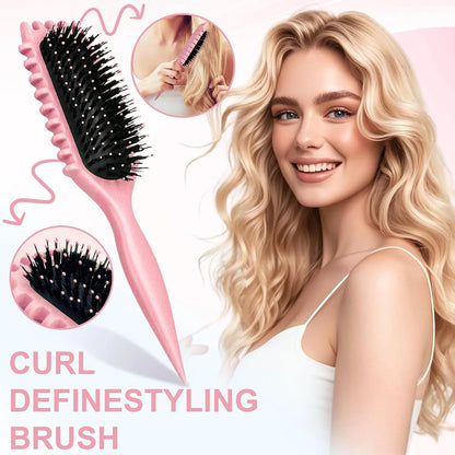 Candy Brush,Curly Hair Brush,Curl Defining Brush,Shaping and Defining Curls for Women Hair Brush for Combing and Shaping,Reduce Pulling and Curl Separation For Defined Curls(Purple)