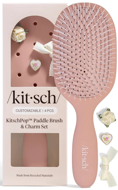 KitschPop™ Paddle Brush | Hair Brushes for Women – Soft Violet