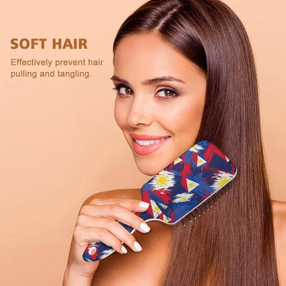 Air Cushion Comb for Massage Japanese Ocean Wave Fish Koifish Art, For Curly Long Thick Straight Hair, Women Girls Ladies