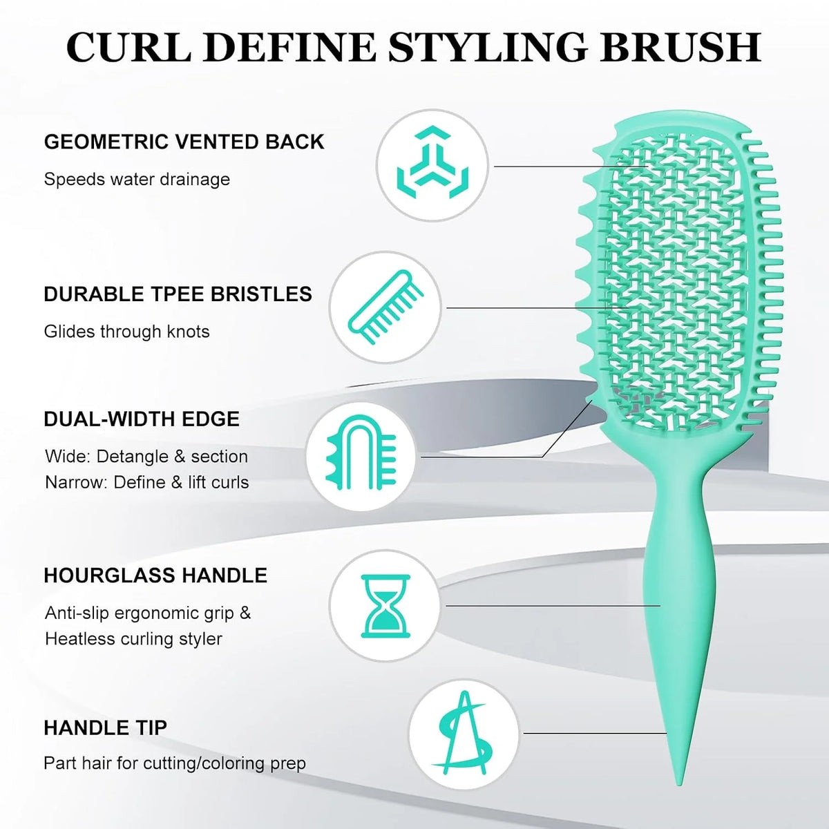 Curly Hair Brush, Curl Brush For Wet & Dry Hair,Curl Defining For Women&Men