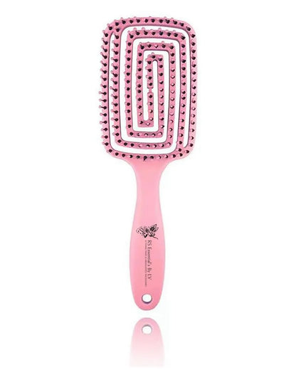 RS ESSENTIAL'S BY LV detangler brush hair brush detangler tangle vented hair brushes for women pink hairbrush black hair brush detangling brush (PINK)