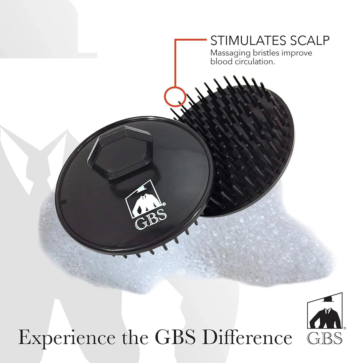 G.B.S Easy to Hold Hair Scalp Shampoo Brush Scrubber, 4 Black, 4 Red, Pack of 8