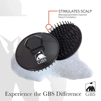G.B.S Easy to Hold Hair Scalp Shampoo Brush Scrubber, 4 Black, 4 Red, Pack of 8