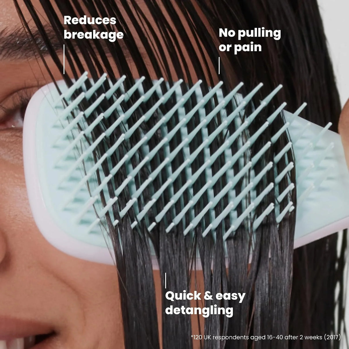 Tangle Teezer Ultimate Detangler Mini Hair Brush, Pink & Mint