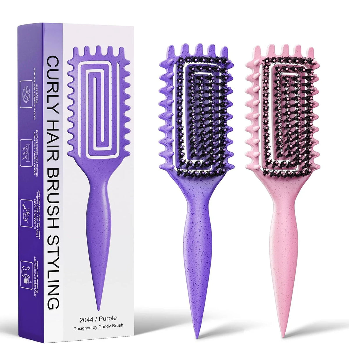 Curly Hair Brush, Curl Brush For Wet & Dry Hair,Curl Defining For Women&Men