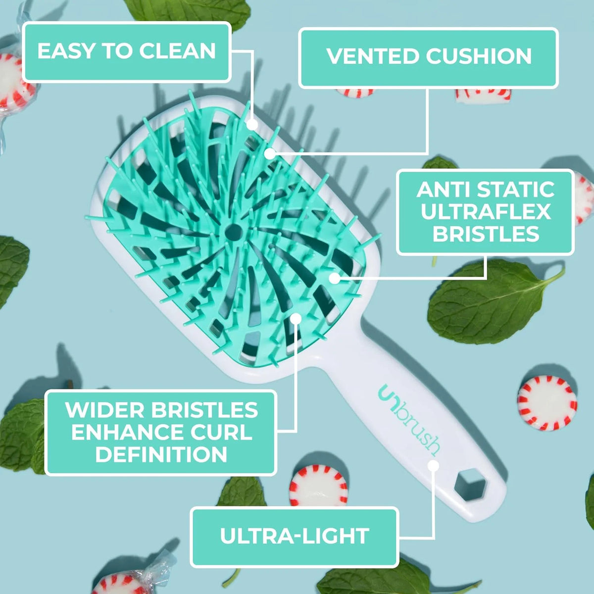 FHI Heat UNbrush Plus Ultra-Light Detangling Brush for Fine & Fragile Hair