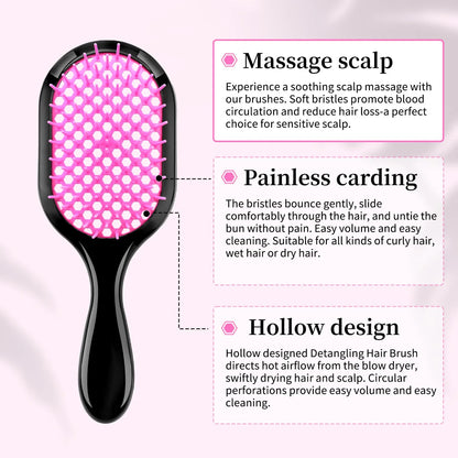 Detangling Brush,1 Pack Detangler Brush, Gentle & Effective Detangling on Wet or Dry Fragile Hair Types,Ultra-light, Detangling Brsuh ventilated and antistatic hairbrush (green1)
