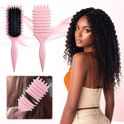 Candy Brush,Curly Hair Brush,Curl Defining Brush,Shaping and Defining Curls for Women Hair Brush for Combing and Shaping,Reduce Pulling and Curl Separation For Defined Curls(Purple)