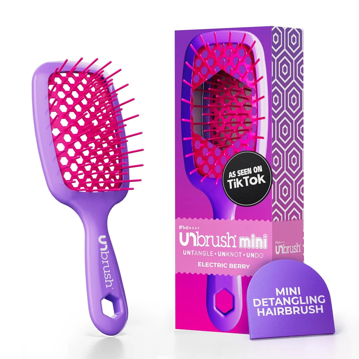 FHI Heat UNbrush Mini Detangling Brush for Wet & Dry Hair