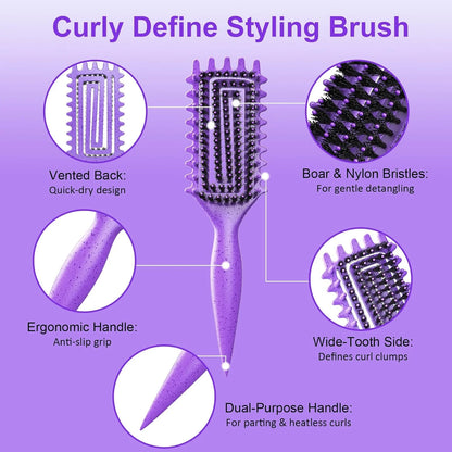 Curly Hair Brush, Curl Brush For Wet & Dry Hair,Curl Defining For Women&Men