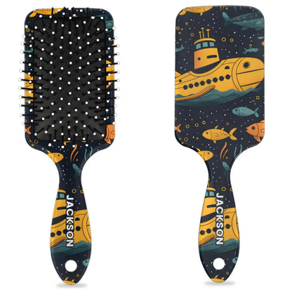 Personalized Cute Car Detangler-Hair-Brush for Kids Boys,Glides Through Tangles Comb,Custom Name Hair Brushes for All Hair Types Wet/Dry/Curly/Thick Hair,White 2