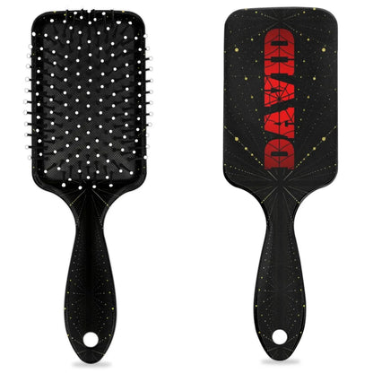 Personalized-Kids-Hair-Brush for Boy Girls Custom Gift Detangler Brush Soft Bristle Hair Brushes Travel Hair Brush for All Hair Types Christmas Hallowmas Spider Web Sliver Dot
