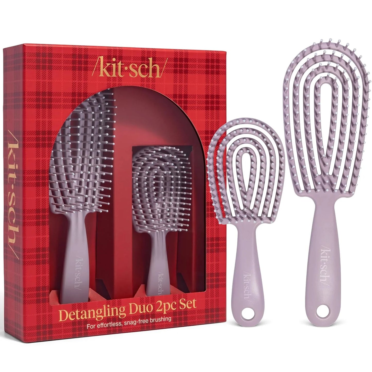 Kitsch Flexi Flow Detangler Brush, Hair Brushes For Women - Black
