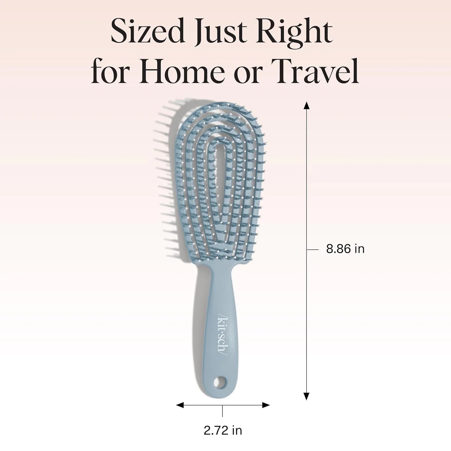 Kitsch Flexi Flow Detangler Brush, Hair Brushes For Women - Black
